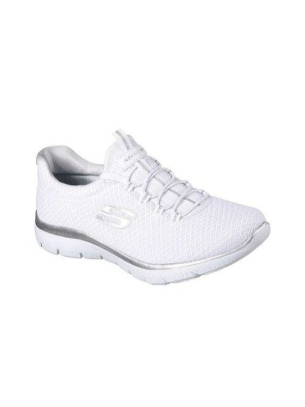 Skechers Women's Summits Sneaker White/Silver Size 7.5 NEW - Picture 5 of 6